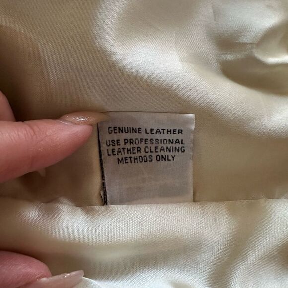 Vericci Leather Jacket Cream - Picture 6 of 12